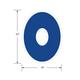 Blue Number (0) Corrugated Plastic Yard Sign, 24in